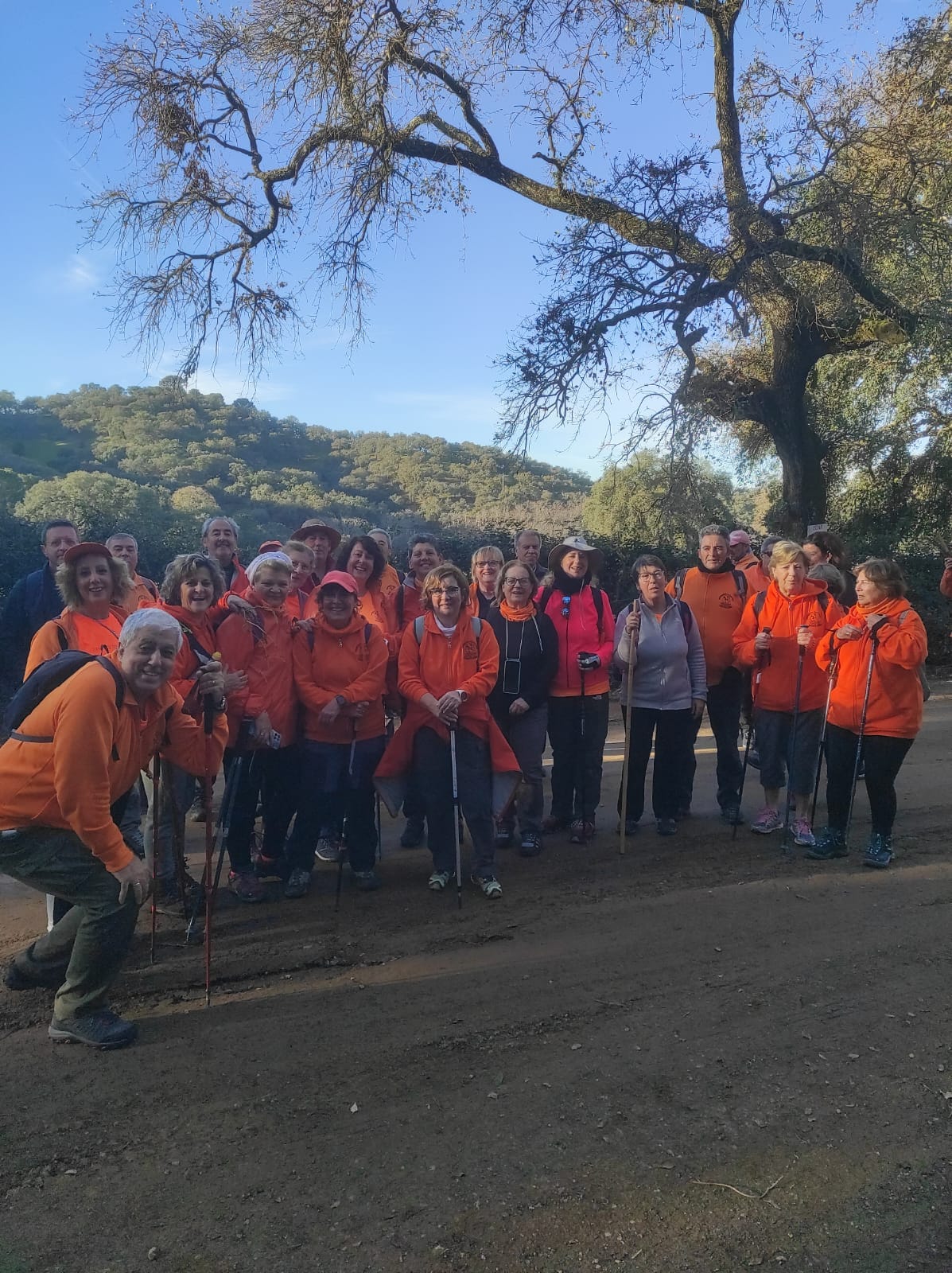 Foto de grupo durante la ruta